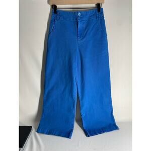 YFB Young Fabulous & Broke Blue Wide Leg Cropped Pull One Denim Size Small